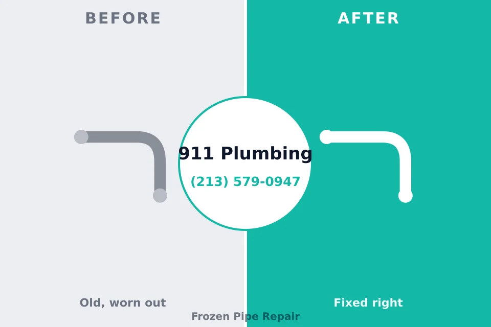 Before and after: plumbing repair Prineville Lake Acres, OR